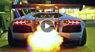 INSANE FLAMES! Lamborghini Aventador LP720-4 Ft. Liberty Walk/Armytrix/Airrex/Forgiato